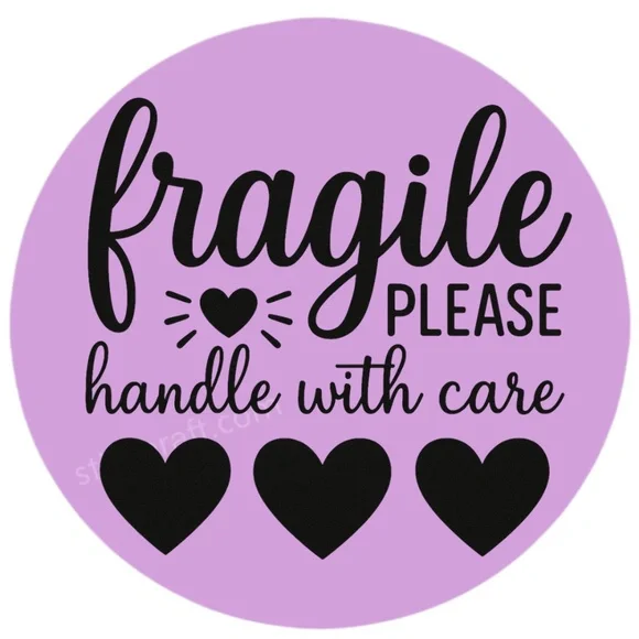 Fragile Handle With Care Stickers – 2" Round Labels – 100 PCS – 15 Color Options - Picture 13 of 15